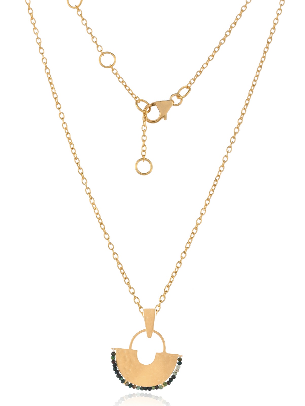 Gold necklace with flower pendant